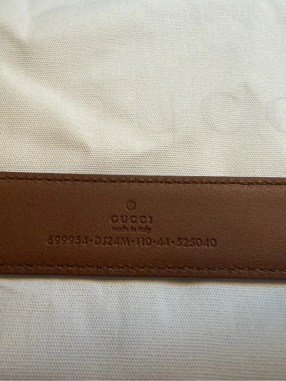 New Gucci Bamboo Logo Belt Brown Size 44 / 110 cm Fits a Waist 40 - 44